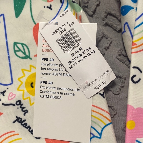 Old Navy 3pc Swimsuit Set 12-18 mths - Picture 5 of 5